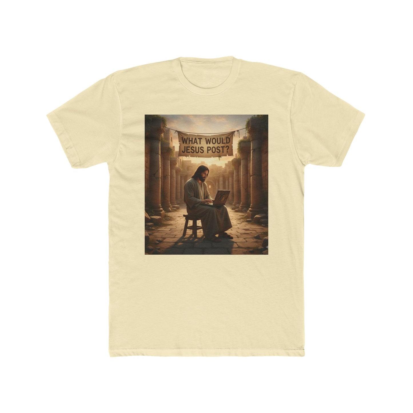 WWJD Unisex Cotton Crew Tee, Funny Christian T-Shirt, Religious Humor Shirt, Gift for Believers, Perfect for Church Events