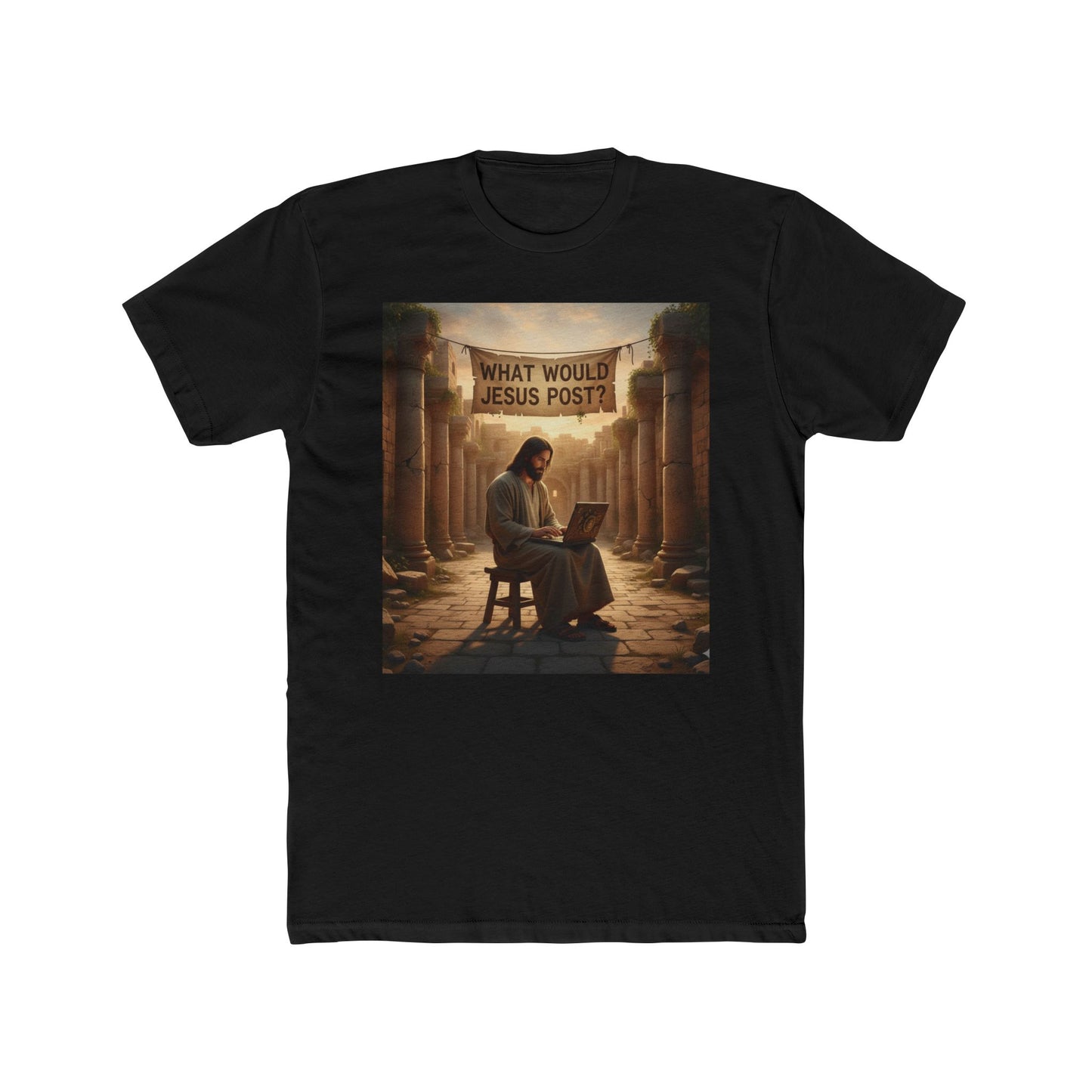 WWJD Unisex Cotton Crew Tee, Funny Christian T-Shirt, Religious Humor Shirt, Gift for Believers, Perfect for Church Events