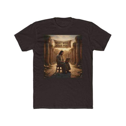 WWJD Unisex Cotton Crew Tee, Funny Christian T-Shirt, Religious Humor Shirt, Gift for Believers, Perfect for Church Events