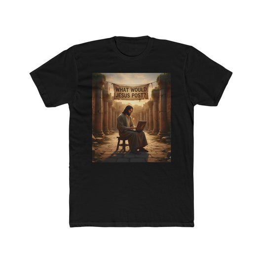 WWJD Unisex Cotton Crew Tee, Funny Christian T-Shirt, Religious Humor Shirt, Gift for Believers, Perfect for Church Events